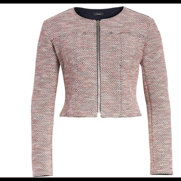 Theory NWOT Ualana Z Beacon Tweed Jacket. Sz 8.